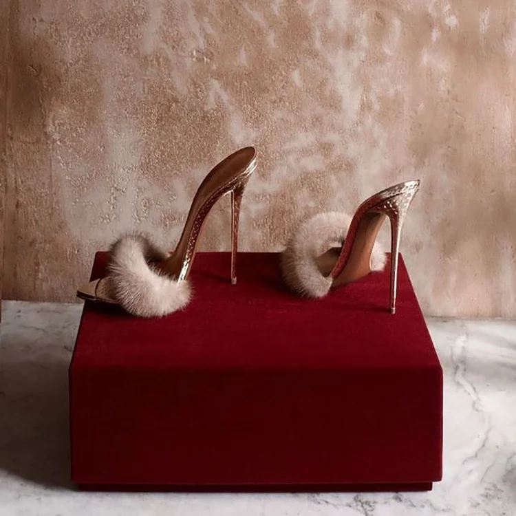 Sexy Luxurious real mink fur and customization logo super high heel slide slippers for women
Sexy Luxurious real mink fur and customization logo super high heel slide slippers for women