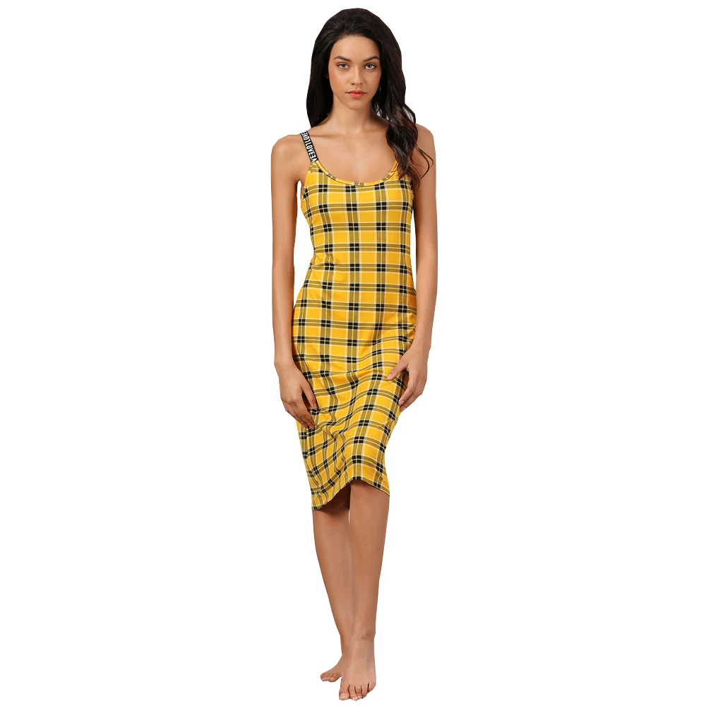 2021 summer yellow plaid lounge wear cami dress midi off shoulder elegant women sleeveless stretch sexy bodycon casual dress, Yellow, red
2021 summer yellow plaid lounge wear cami dress midi off shoulder elegant women sleeveless stretch sexy bodycon casual dress, Yellow, red