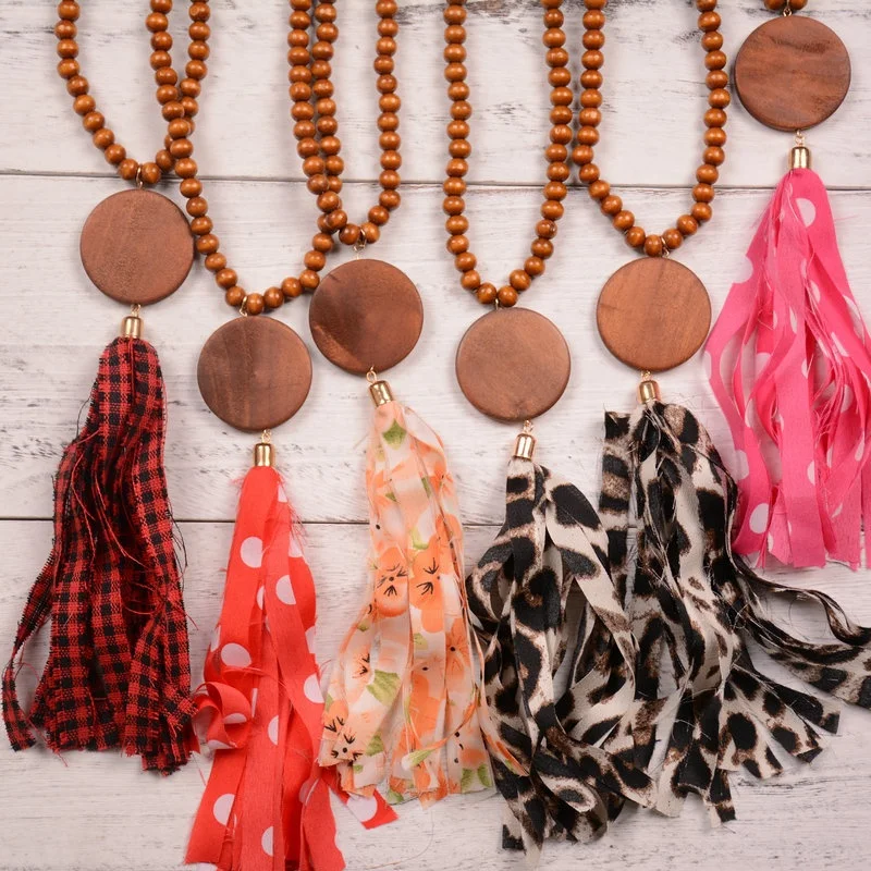 New Handmade wooden beaded pendant necklace Leopard Print Tassel Pendant Necklace For Women, As picture
New Handmade wooden beaded pendant necklace Leopard Print Tassel Pendant Necklace For Women, As picture
