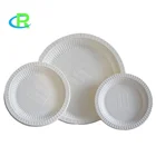 Hot sale white round disposable corn starch hot food plate for dinner biodegradable