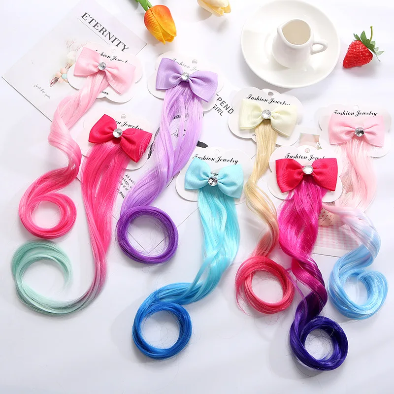 Hot selling Children bow with crystal Curly hair wig Girls Party wig braids Hairpin Hair accessories
Hot selling Children bow with crystal Curly hair wig Girls Party wig braids Hairpin Hair accessories