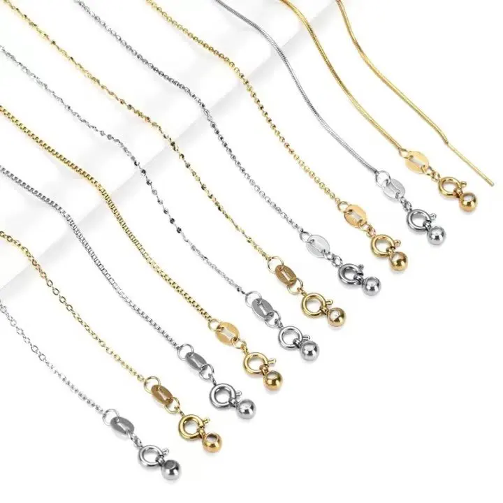 High Quality Adjustable Stainless Steel round Link Necklace Plated Chain for Models for Any Occasion
High Quality Adjustable Stainless Steel round Link Necklace Plated Chain for Models for Any Occasion