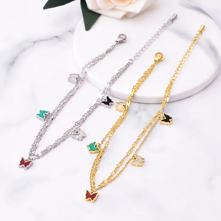 Fashion Jewelry Anklets Foot Jewelry 18k Gold Plated Stainless Steel Butterfly Anklets For Women
Fashion Jewelry Anklets Foot Jewelry 18k Gold Plated Stainless Steel Butterfly Anklets For Women