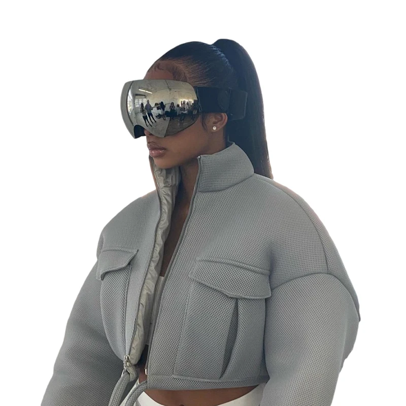 K20L10517 2021 New Arrivals Mesh Plaid Zipper Pocket Clothes Women Coats crop girls' jackets
K20L10517 2021 New Arrivals Mesh Plaid Zipper Pocket Clothes Women Coats crop girls' jackets