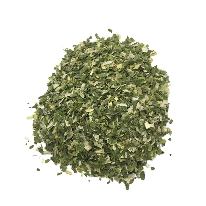 Food grade dehydrated vegetables green and white leek flakes