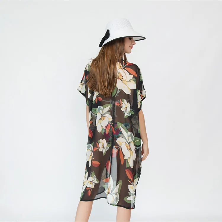 Wholesale Custom Fashionable Polyester Printed Floral Kimono Beach Long Cardigan, Colors
Wholesale Custom Fashionable Polyester Printed Floral Kimono Beach Long Cardigan, Colors