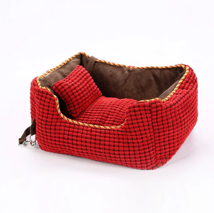 New dog cat bed with pillow all year round removable and washable corn kernel pet bed, Red
New dog cat bed with pillow all year round removable and washable corn kernel pet bed, Red