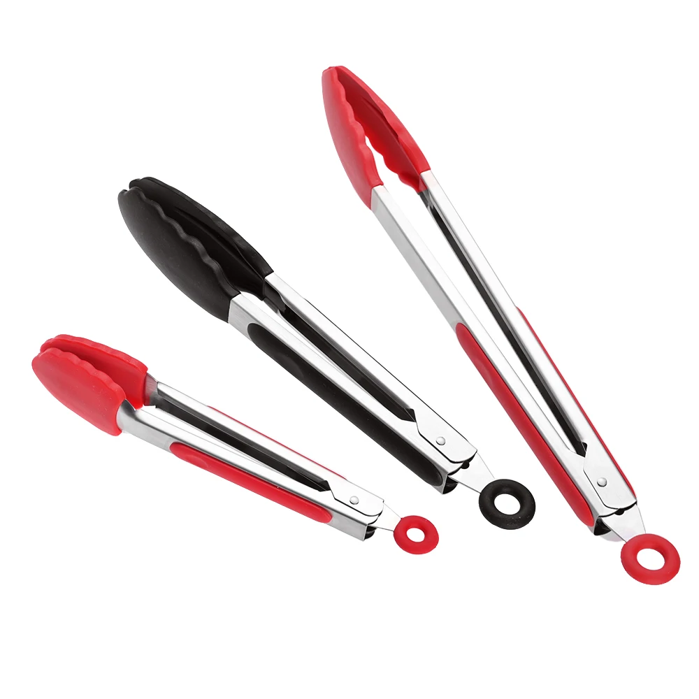 USSE Food Grade Silicone Clip And Stainless Steel Non-Slip Handle Food Tong BBQ Salad Tools, Blue green pink orange red black
USSE Food Grade Silicone Clip And Stainless Steel Non-Slip Handle Food Tong BBQ Salad Tools, Blue green pink orange red black