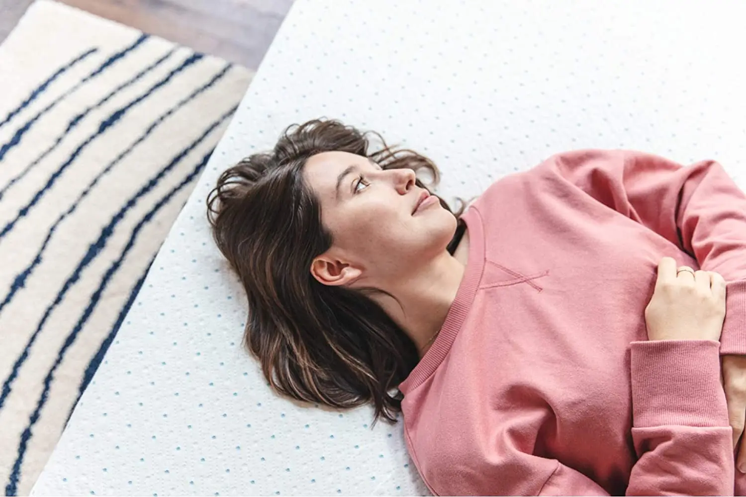 7.6cm breathable gel memory foam mattress topper blue