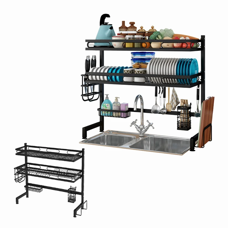 Factory Direct 2 Tier Plate Drying Kitchen Organizer Storage Over Sink Display Stainless Dish Rack Set, Black
Factory Direct 2 Tier Plate Drying Kitchen Organizer Storage Over Sink Display Stainless Dish Rack Set, Black
