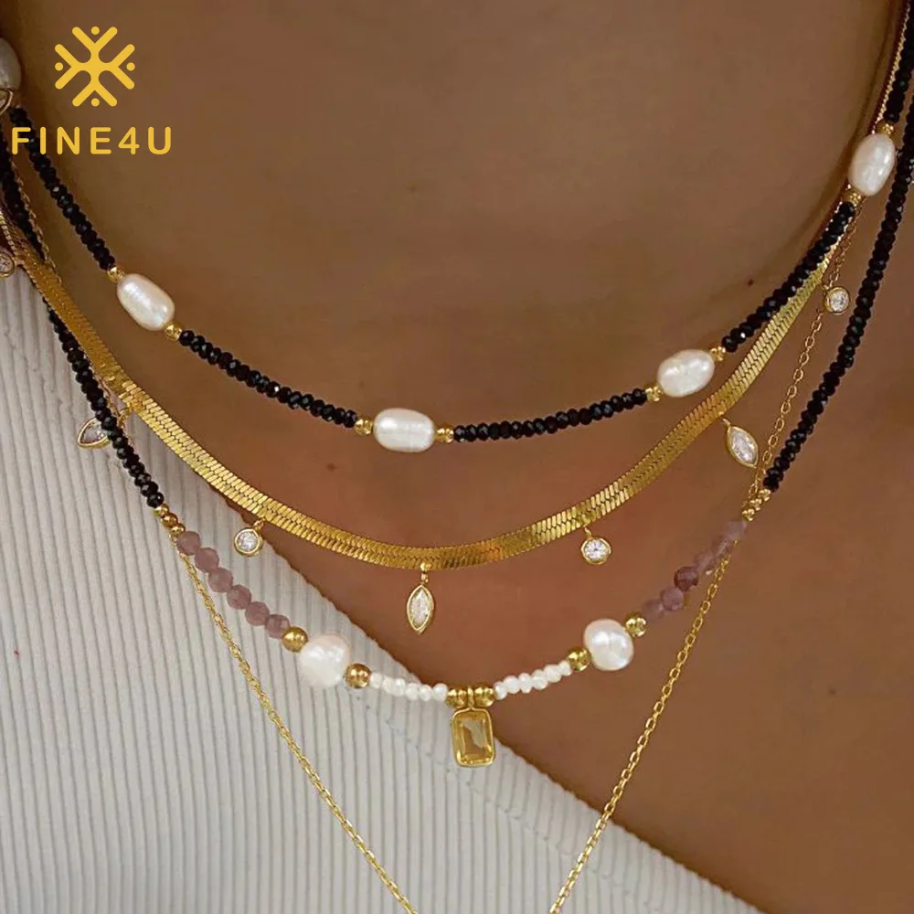 Bohemian Non Tarnish Jewelry Stainless Steel 18K Gold Plated Fresh Water Pearl Stone Beaded Necklace
Bohemian Non Tarnish Jewelry Stainless Steel 18K Gold Plated Fresh Water Pearl Stone Beaded Necklace