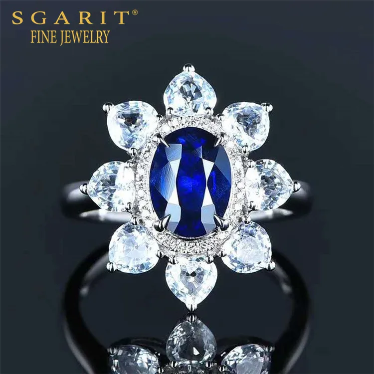 SGARIT beautiful wedding gold jewelry wholesale 18k gold 1.96ct natural unheated royal blue sapphire ring women
SGARIT beautiful wedding gold jewelry wholesale 18k gold 1.96ct natural unheated royal blue sapphire ring women