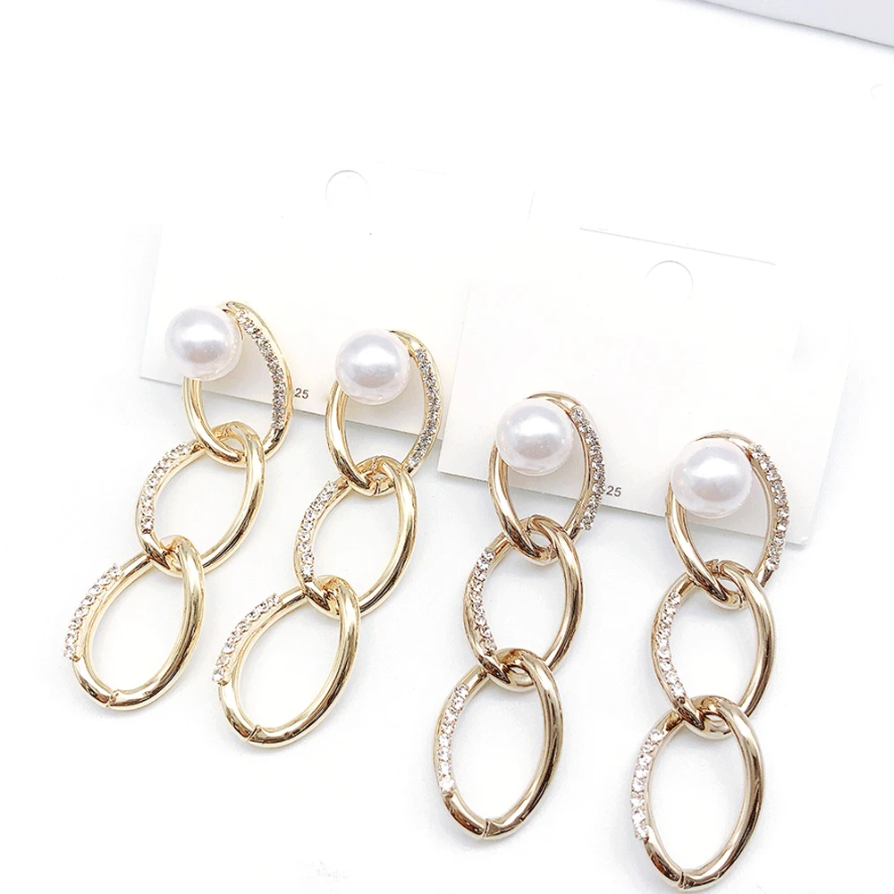 Wholesale designer diamond geometric huggie pearl 925 stainless steel earrings hoop women, Picture shows
Wholesale designer diamond geometric huggie pearl 925 stainless steel earrings hoop women, Picture shows