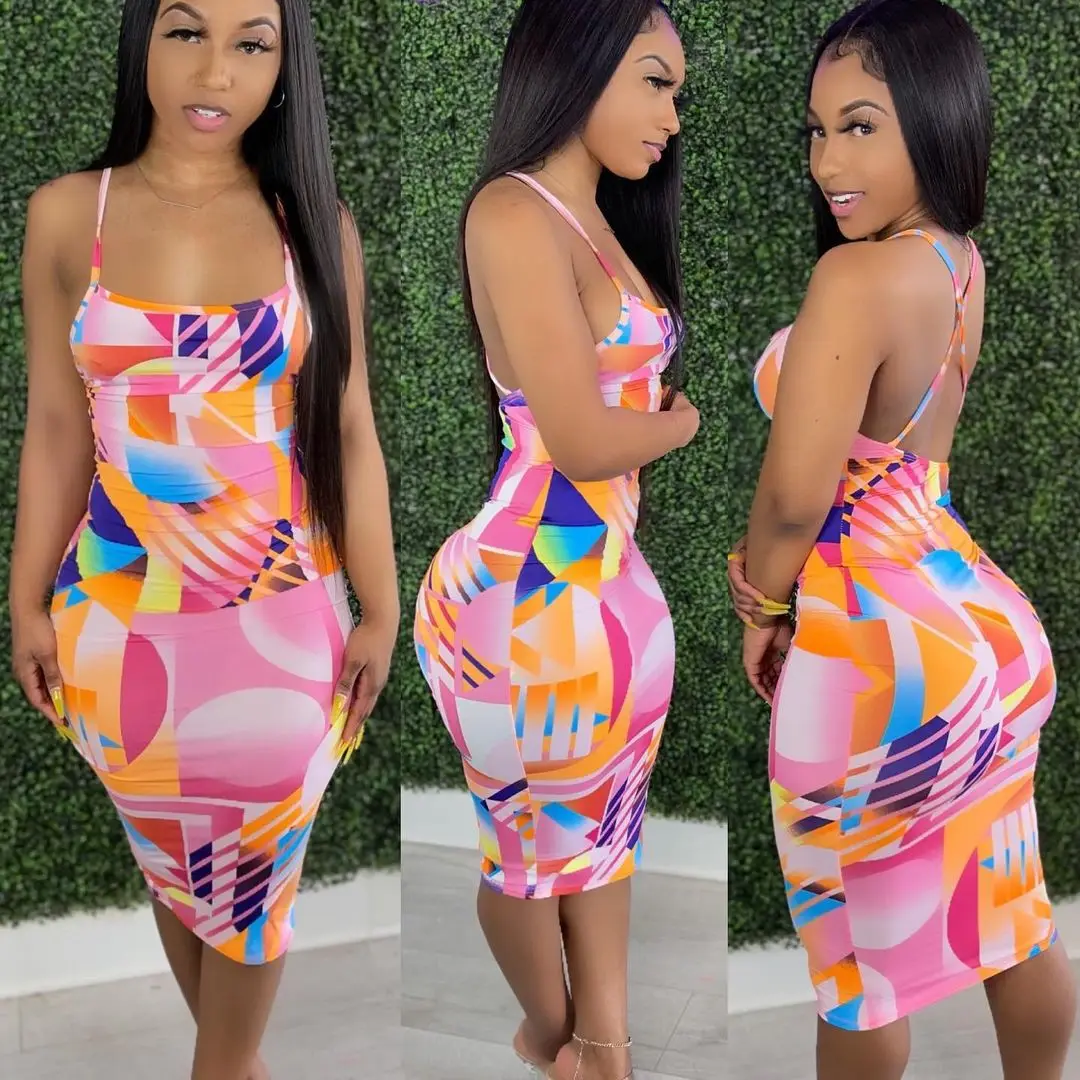Spring And Summer New Print Plus Size Women's Sexy Dress Long Bodycon Dress Tie Tyed Backless Spandex Sheath Dresses
Spring And Summer New Print Plus Size Women's Sexy Dress Long Bodycon Dress Tie Tyed Backless Spandex Sheath Dresses