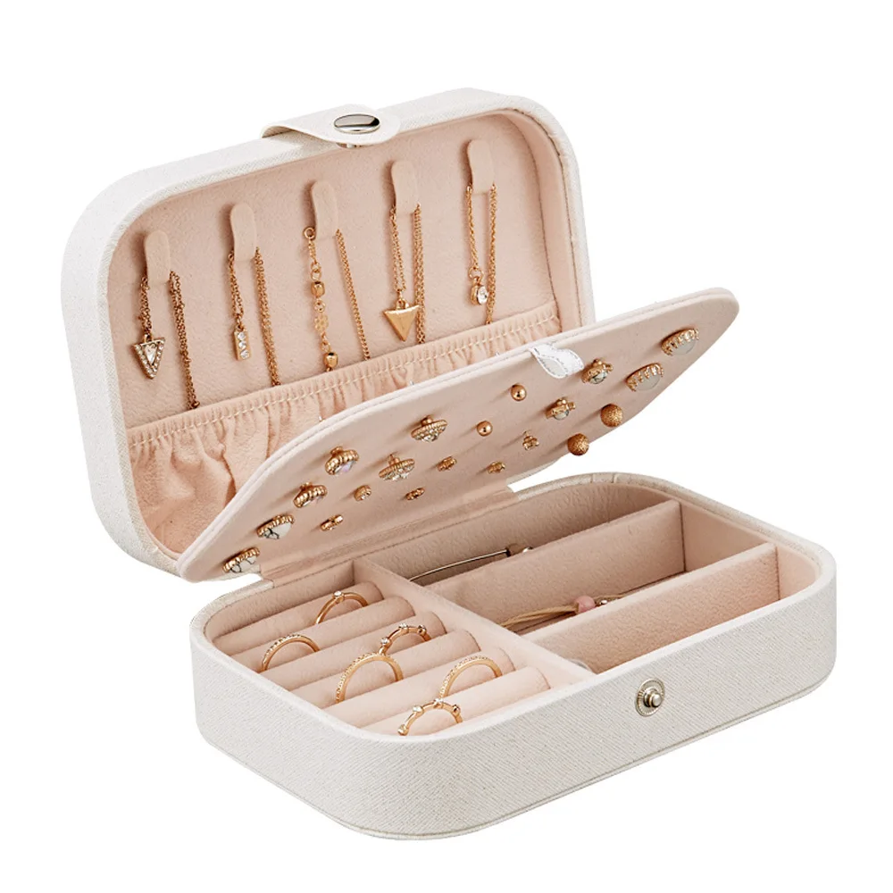 Custom Portable Travel Jewelry Packaging Box PU Leather Jewelry Organizer for Earrings Ring Necklaces Jewelry Display
Custom Portable Travel Jewelry Packaging Box PU Leather Jewelry Organizer for Earrings Ring Necklaces Jewelry Display