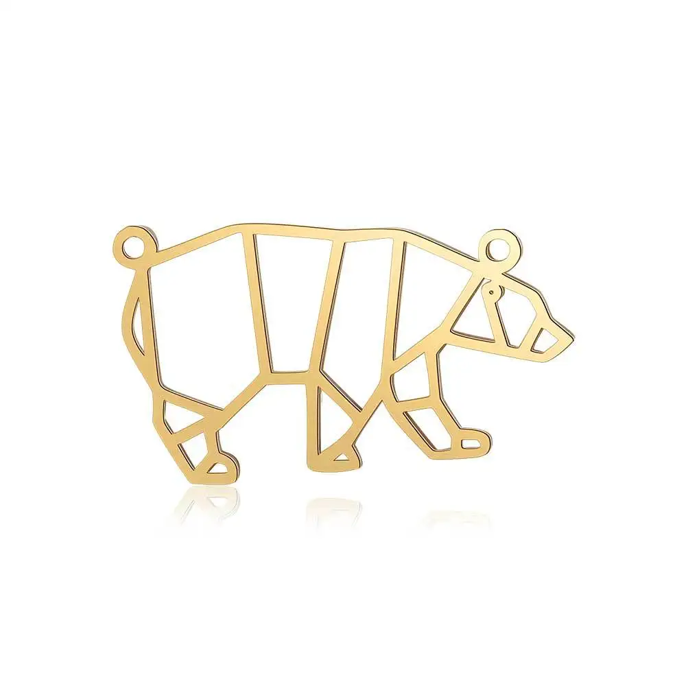 New Design 5Pcs/Bag Stainless Steel Animal Bear Pendant Geometric Bear Shape Necklace Accessories
New Design 5Pcs/Bag Stainless Steel Animal Bear Pendant Geometric Bear Shape Necklace Accessories