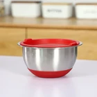 China bulk wholesale cheap kitchen mixing fruit salad 4 piece stainless steel bowls set with non-slip bottom
