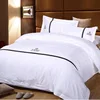 Hot Selling 100% Cotton Jacquard Design White Hotel Bedding Sheet Set Bed Cover