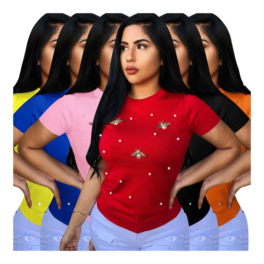Foma Clothing P8291 Summer 2021 New Fashion diamond beaded butterfly bee decoration top short sleeves women T-shirt, 6 colors
Foma Clothing P8291 Summer 2021 New Fashion diamond beaded butterfly bee decoration top short sleeves women T-shirt, 6 colors