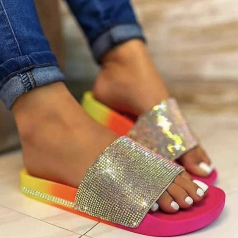 New arrival 2021 hot summer fashion diamond slipper for woman lady flat sandals outdoor women slippers, Black
New arrival 2021 hot summer fashion diamond slipper for woman lady flat sandals outdoor women slippers, Black