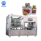 tomato paste caning machine fully automatic tin can sealing paste canning machine can filling machine