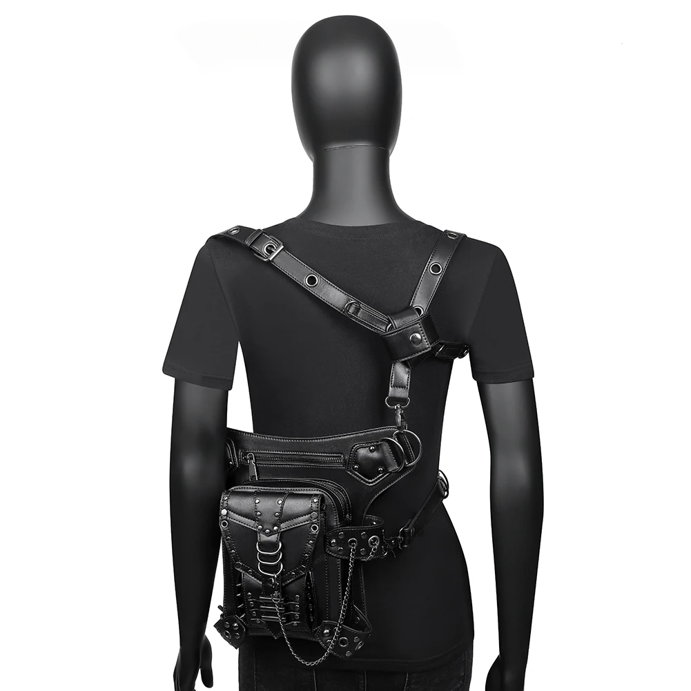 Casual outdoors steampunk tactical pu leather tactics backpack waist shouder cross body bags
Casual outdoors steampunk tactical pu leather tactics backpack waist shouder cross body bags