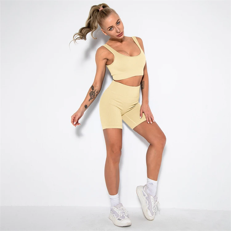 Multi color Seamless Ribbed Yoga Set Sexy Short Pants Breathable Spandex Nylon shorts yoga casual women two piece sets
Multi color Seamless Ribbed Yoga Set Sexy Short Pants Breathable Spandex Nylon shorts yoga casual women two piece sets