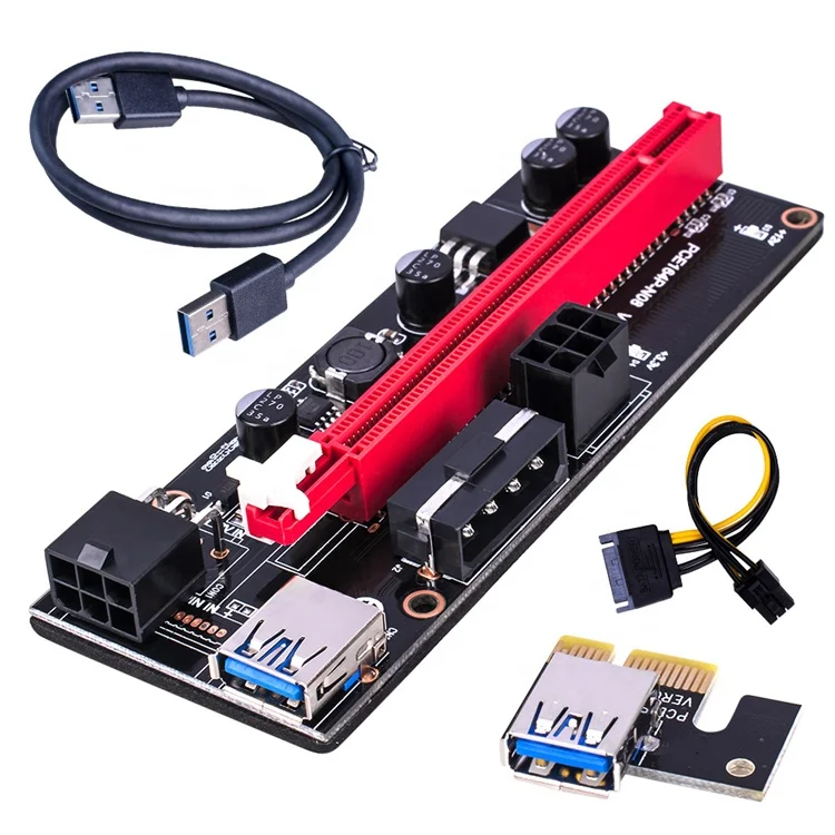 Newest Black VER009S 009S With Dual 6pin Port Gold USB 3.0 60cm PCI Express Riser Adapter Card
Newest Black VER009S 009S With Dual 6pin Port Gold USB 3.0 60cm PCI Express Riser Adapter Card