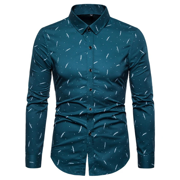2021 Fashion long sleeve men's casual business feather Print Shirt White shirts for men cotton, Monochromatic
2021 Fashion long sleeve men's casual business feather Print Shirt White shirts for men cotton, Monochromatic