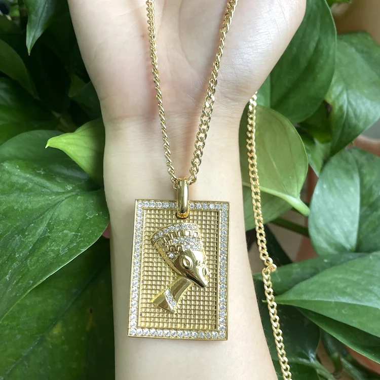Hiphop Jewelry Titanium Steel Gold Plated Diamonds Ancient Egyptian Pharaohs Pendant Necklace
Hiphop Jewelry Titanium Steel Gold Plated Diamonds Ancient Egyptian Pharaohs Pendant Necklace