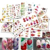 18pcs Hot Cake/Ice Cream Nail Sticker Mixed Colorful Designs Women Makeup Water Tattoos Nail Art Decals Manicure