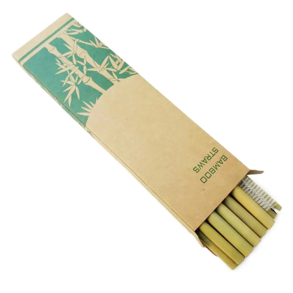 Eco-Friendly Natural Green Bamboo Straw With Paper Case, Bamboo color 
Eco-Friendly Natural Green Bamboo Straw With Paper Case, Bamboo color