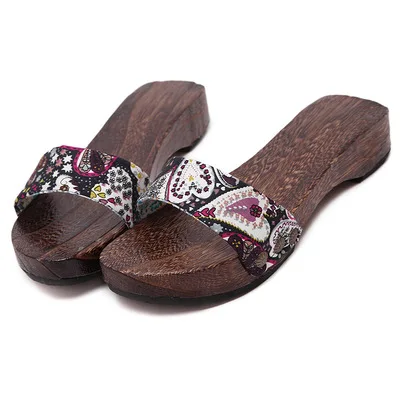 Chinese style clogs new slippers ladies home slippers set toe sandals kimono ancient style, As picture 
Chinese style clogs new slippers ladies home slippers set toe sandals kimono ancient style, As picture