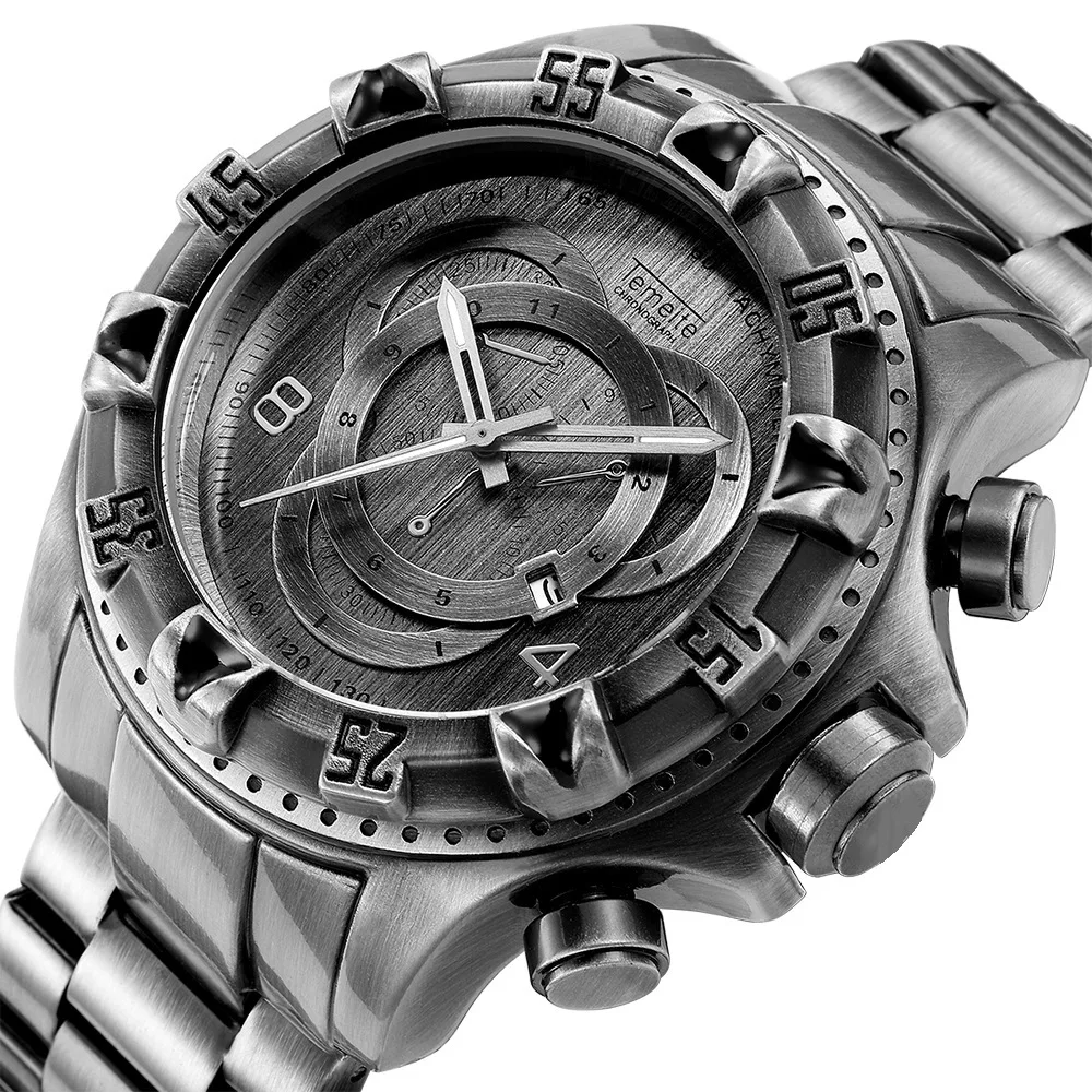 Temeite Vintage Style Mens Cool Large Size Bronze Metal Alloy Watches Brazil Hot Sell Male Outdoor Sport Bracelet Wrist Watches, 3 colors
Temeite Vintage Style Mens Cool Large Size Bronze Metal Alloy Watches Brazil Hot Sell Male Outdoor Sport Bracelet Wrist Watches, 3 colors
