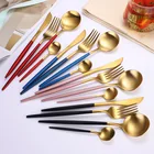 High Quality Plated Colored Stainless Steel Cutlery Set For Restaurant