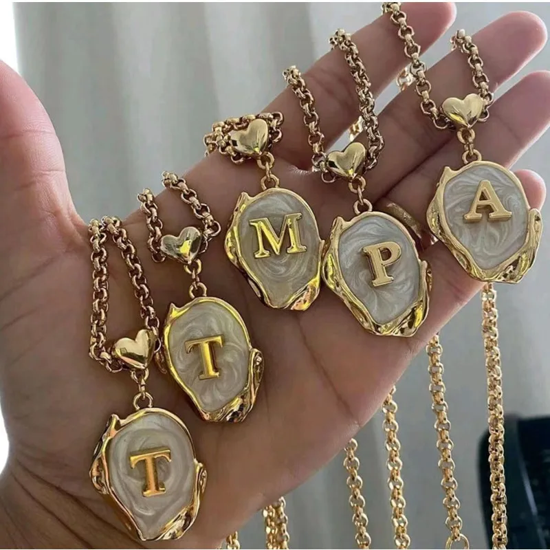 Ins Korean Newest Design 18K Gold Plated Stainless Steel Necklace INS Style A-Z 26 Initial Pendant Necklace For Women
Ins Korean Newest Design 18K Gold Plated Stainless Steel Necklace INS Style A-Z 26 Initial Pendant Necklace For Women