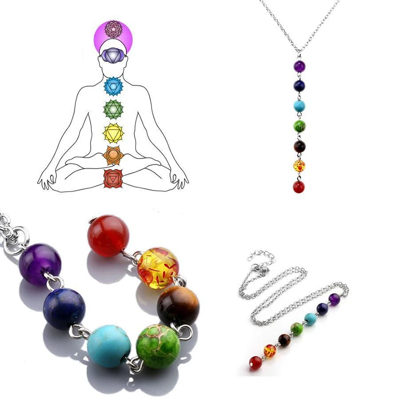 Natural Crystal Chakra Beaded Necklace Colorful Gemstone Beaded Pendant Necklace Yoga Jewelry
Natural Crystal Chakra Beaded Necklace Colorful Gemstone Beaded Pendant Necklace Yoga Jewelry