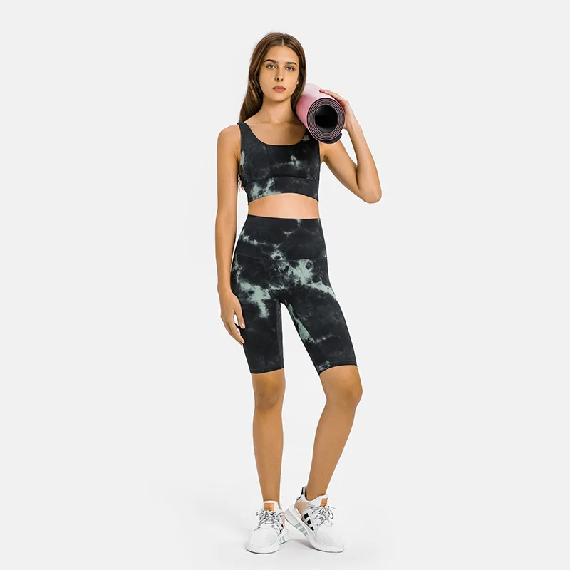 High Quality Tie Dye Yoga Set Women Shockproof Bra And Tummy Control Shorts Two Piece Yoga Set Suit Women Gym Fitness Wear
High Quality Tie Dye Yoga Set Women Shockproof Bra And Tummy Control Shorts Two Piece Yoga Set Suit Women Gym Fitness Wear