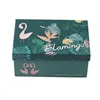 High quality guangzhou handmade cardboard shoes gift box flamingo pattern packaging gift box
