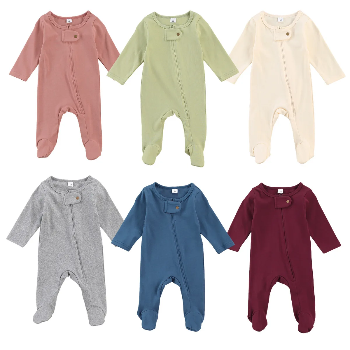 Infant Todder Boys Girls Long Sleeve Soft Cotton Zipped Footie Jumpsuit Baby Sleepwear Romper, Photo showed and customized color
Infant Todder Boys Girls Long Sleeve Soft Cotton Zipped Footie Jumpsuit Baby Sleepwear Romper, Photo showed and customized color