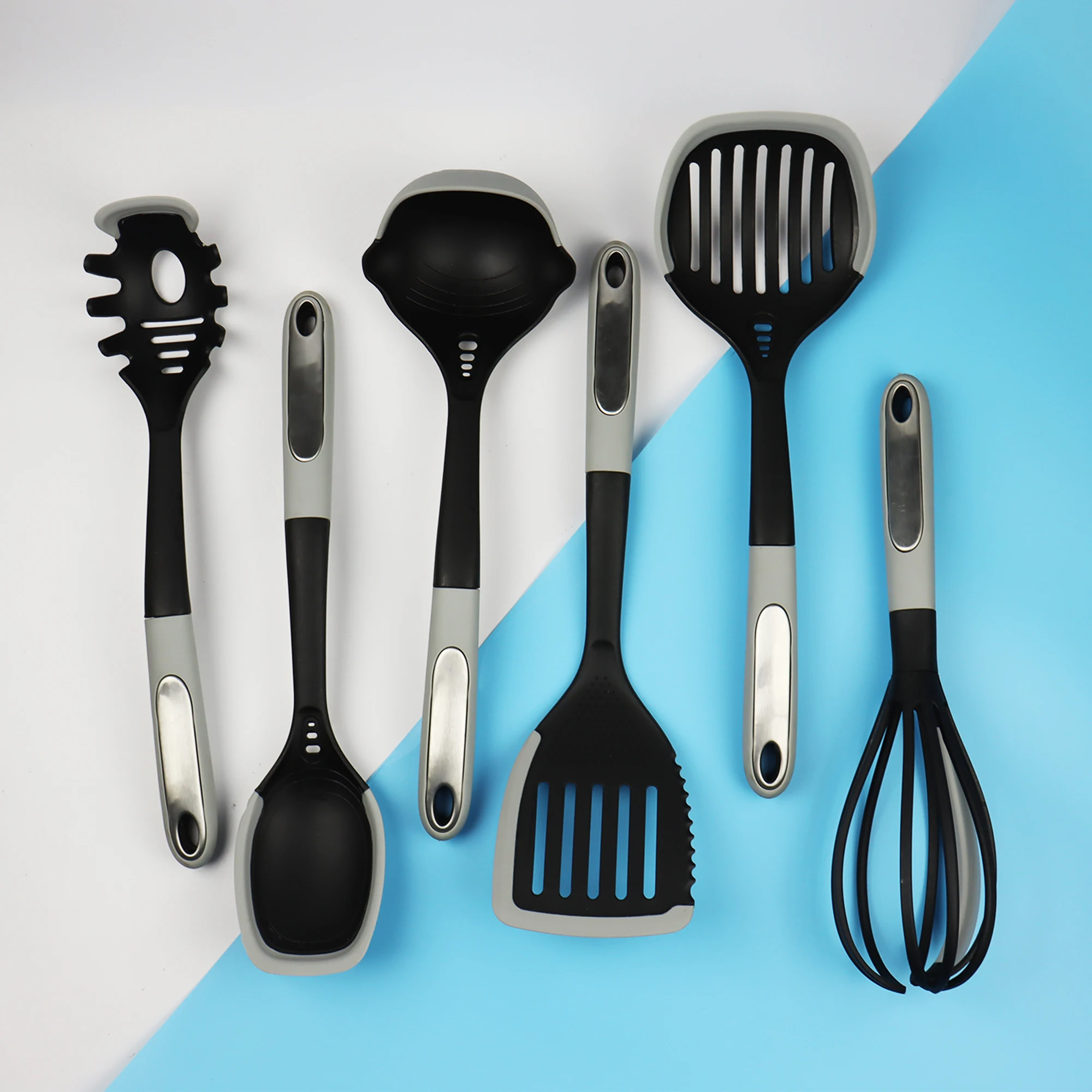 BPA Free Heat Resistant Black 6 Pcs Silicone Cooking Utensils Kitchen Gadgets Set Silicone Products in Home and Kitchen
BPA Free Heat Resistant Black 6 Pcs Silicone Cooking Utensils Kitchen Gadgets Set Silicone Products in Home and Kitchen