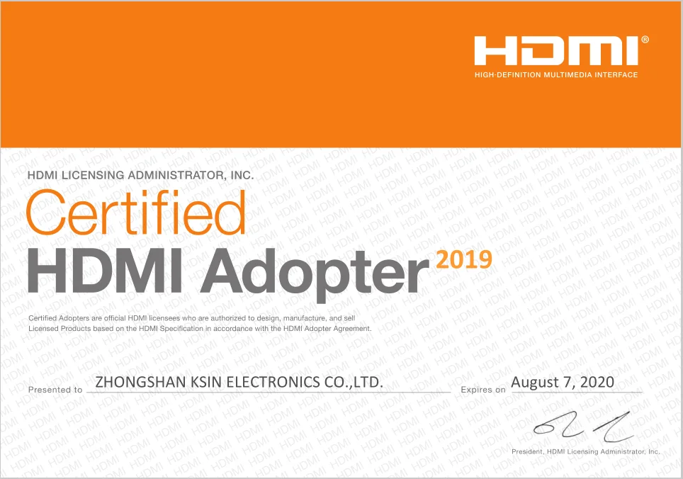 certificate 2019