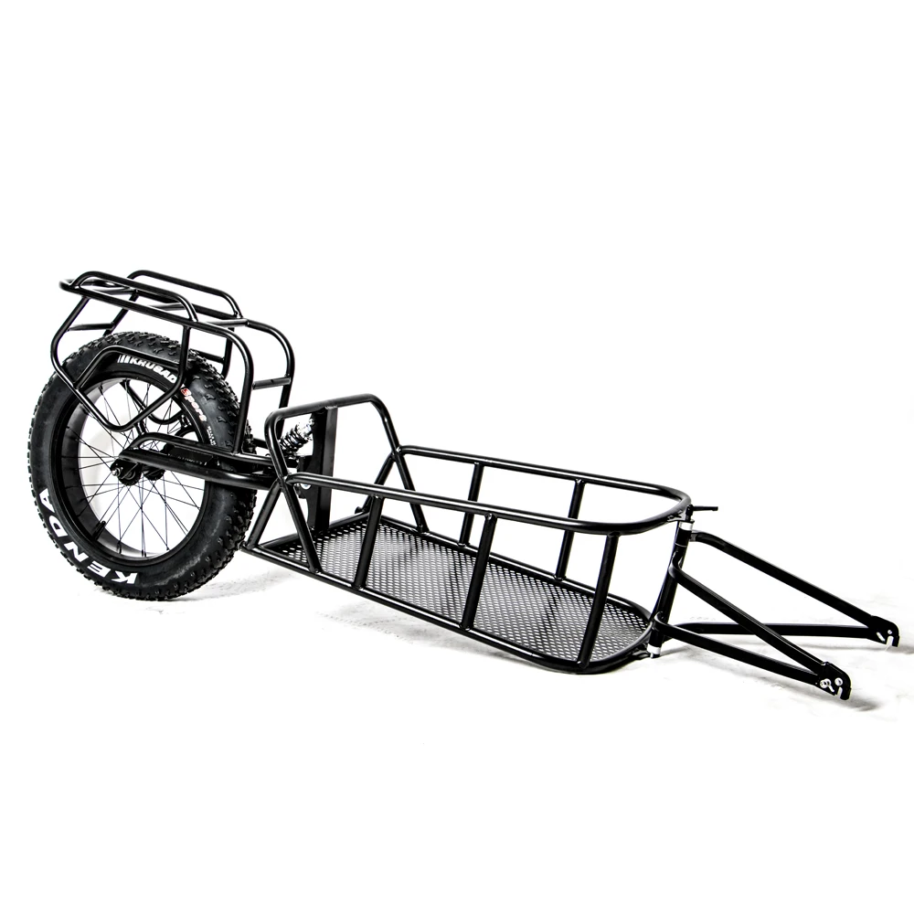 BTN NEW Single Wheel Fat Tire Bicycle Cargo Trailer for Hunting Steel Frame Electric Bike Trailer with Suspension, Black
BTN NEW Single Wheel Fat Tire Bicycle Cargo Trailer for Hunting Steel Frame Electric Bike Trailer with Suspension, Black