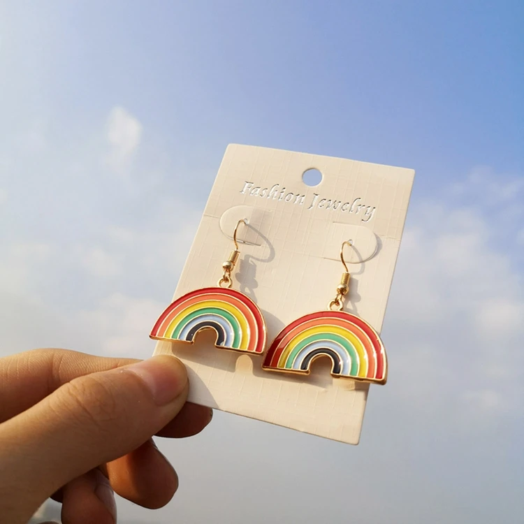 Fashion Statement Colorful Alloy Gift Enamel Rainbow Dangle Earrings Jewelry For Women, As the picture
Fashion Statement Colorful Alloy Gift Enamel Rainbow Dangle Earrings Jewelry For Women, As the picture