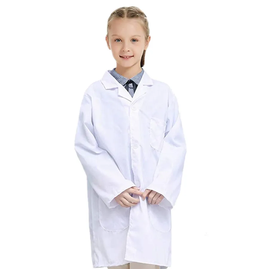 Drop shipping amazon hot sale custom logo print available cheap kids lab coat for role play, White / custom color available
Drop shipping amazon hot sale custom logo print available cheap kids lab coat for role play, White / custom color available