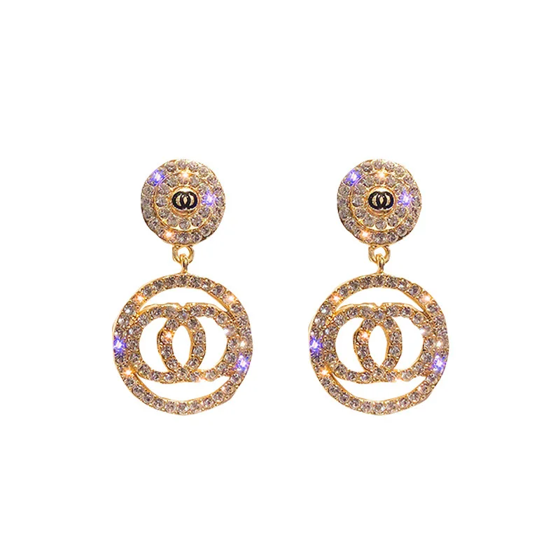 Geometryic c Shaped Circle Earrings Graceful Long Diamond Set Temperament normcore Style
Geometryic c Shaped Circle Earrings Graceful Long Diamond Set Temperament normcore Style