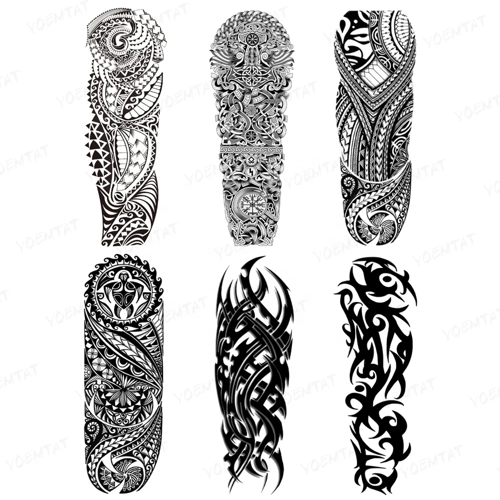 Free Shipping 6 Pics Full Arm Waterproof Temporary Tattoo Stickers Fake Sleeve Men Women, Black color
Free Shipping 6 Pics Full Arm Waterproof Temporary Tattoo Stickers Fake Sleeve Men Women, Black color