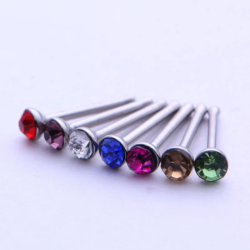 60 Boxed 1.8mm Nose Nails Hot Selling Piercing Jewelry Popular Stainless Steel Diamond Nose Ring Wholesale, 2 colors
60 Boxed 1.8mm Nose Nails Hot Selling Piercing Jewelry Popular Stainless Steel Diamond Nose Ring Wholesale, 2 colors