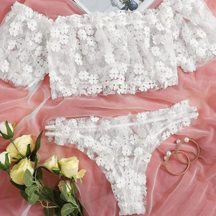 Polyester Material Cute Apricot Color Transparent Thin Floral Print Frill Mesh Lingerie Set
Polyester Material Cute Apricot Color Transparent Thin Floral Print Frill Mesh Lingerie Set