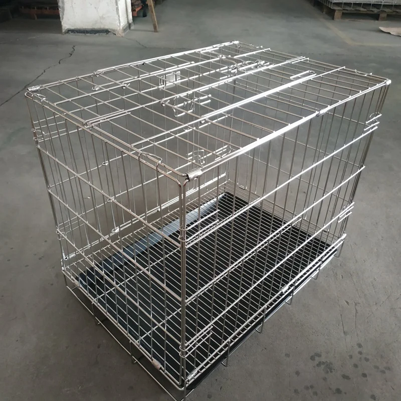 24" High Quality Luxury Stainless Steel Folding Solid Genuine Ultralight Wire Pet Dog Crates and Cages
24" High Quality Luxury Stainless Steel Folding Solid Genuine Ultralight Wire Pet Dog Crates and Cages